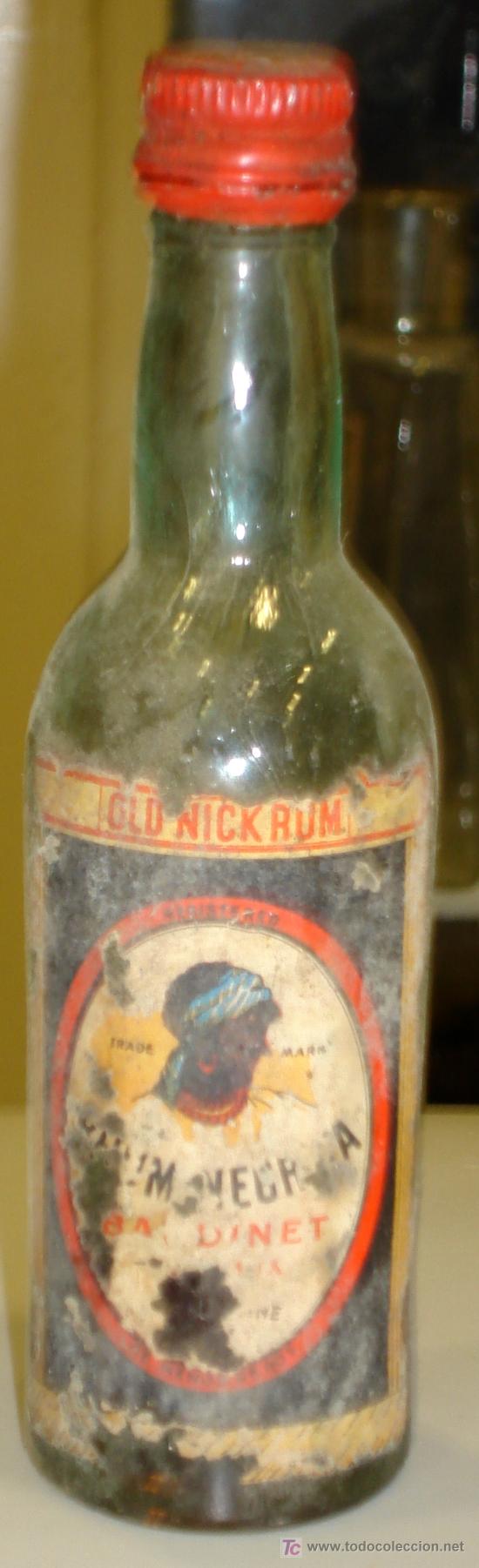Botellas antiguas: BOTELLIN DE RON NEGRITA. BARDINET. - Foto 1