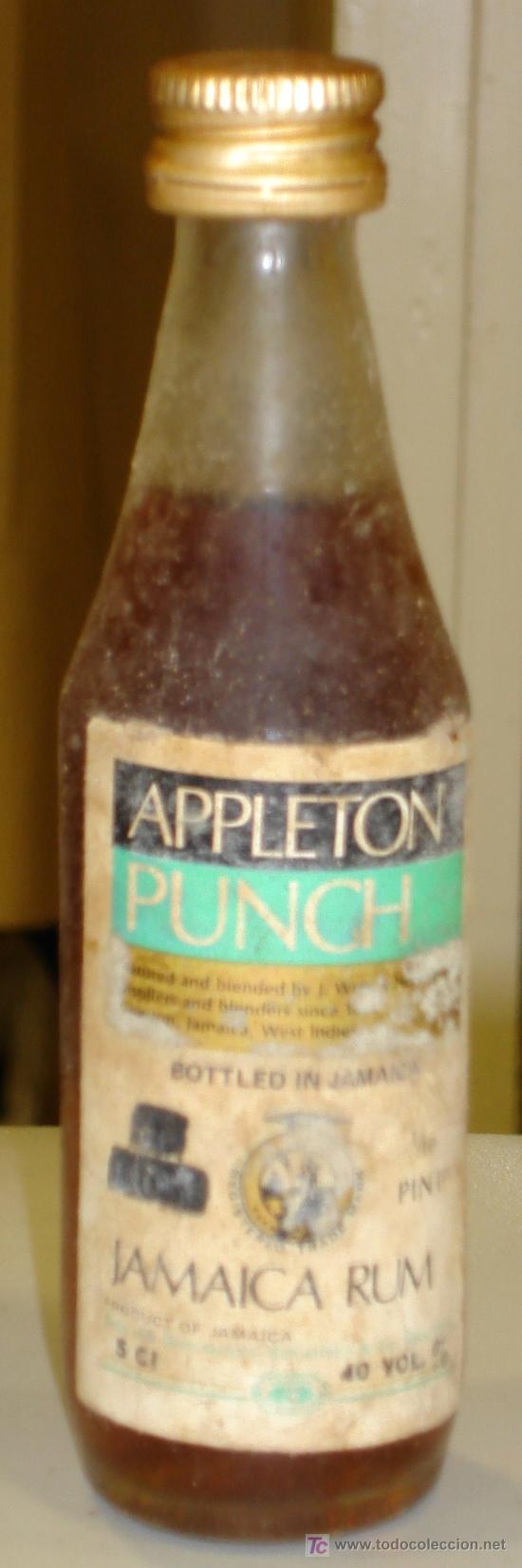 Botellas antiguas: BOTELLIN DE RON APPLETON PUNCH. JAMAICA. - Foto 1