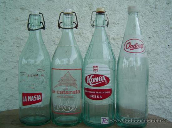 Alte Flaschen: 4 GASEOSAS  LA MASIA LA CATARATA LA KONGA Y LA ONDINA