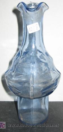 Botellas antiguas: Vinagrera de 13 cms, azul - Foto 1