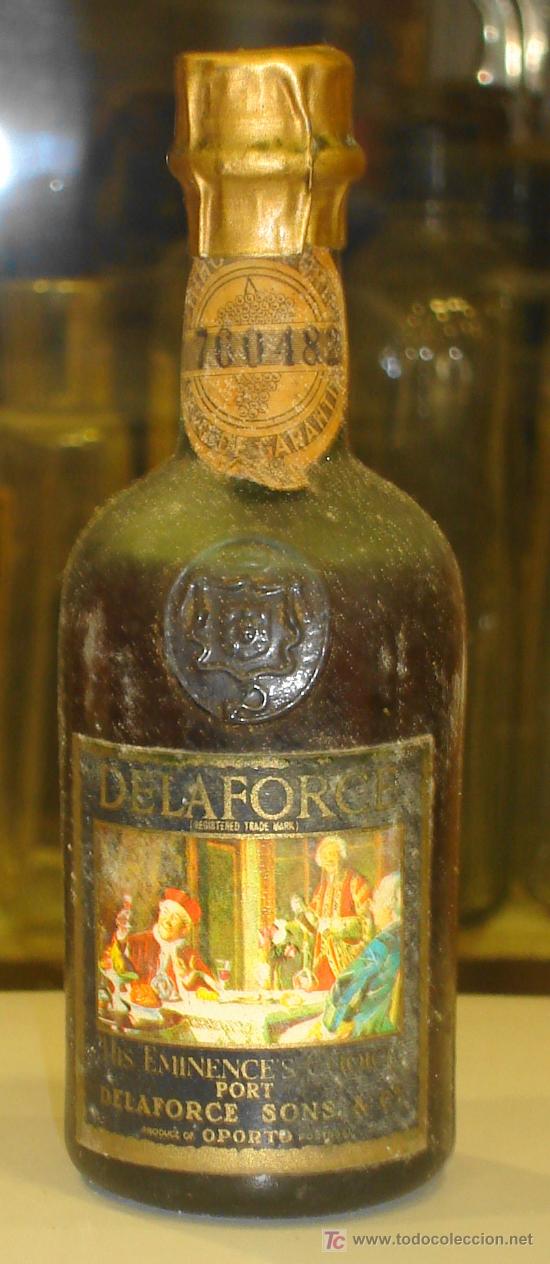 Botellas antiguas: BOTELLIN DE LA FORCE. OPORTO. - Foto 1