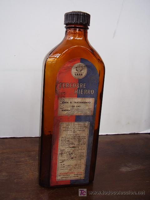 Botellas antiguas: Botella Fercobre Hierro - Foto 1