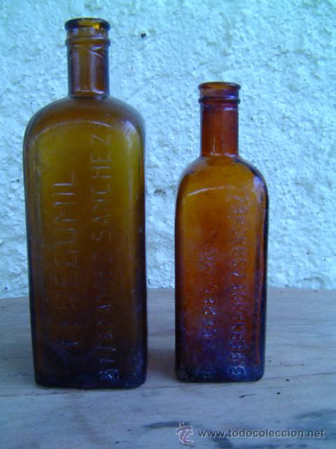 Botellas antiguas: 2 BOTELLAS CEREGUMIL B. FERNANDEZ SANCHEZ - Foto 1