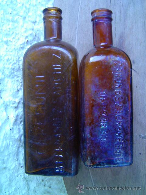 Botellas antiguas: 2 BOTELLAS CEREGUMIL B. FERNANDEZ SANCHEZ - Foto 2