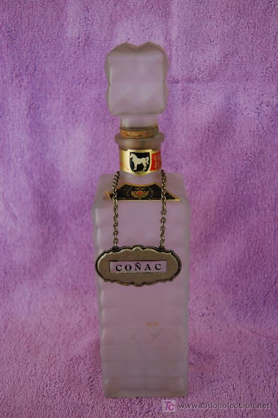 Botellas antiguas: BOTELLA CRISTAL VACIA CABALLO BLANCO - Foto 1