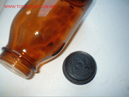 Botellas antiguas: frasco de cristal antiguo de laboratorio - Foto 2