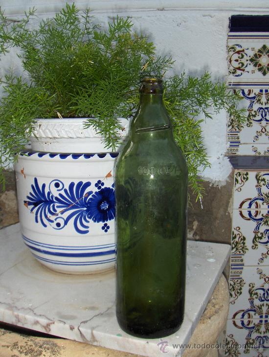 Botellas antiguas: ANTIGUA Y CURIOSA BOTELLA. 100 CL. - Foto 1