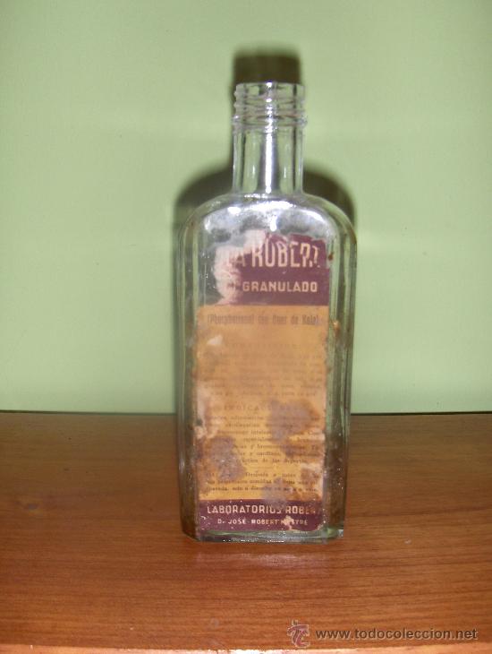 Botellas antiguas: FRASCO DE KOLA ROBERT. LABORATORIOS ROBERT. - Foto 1