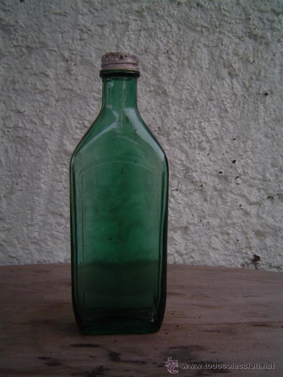 Botellas antiguas: BOTELLA LABORATORIO LEVEL RELIEVE EN LA BASE - Foto 1