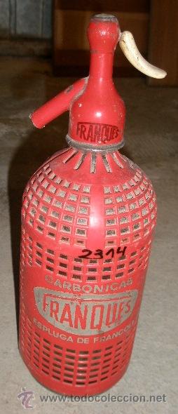 Botellas antiguas: Botella de sif&oacute;n, Franqu&eacute;s - Foto 1