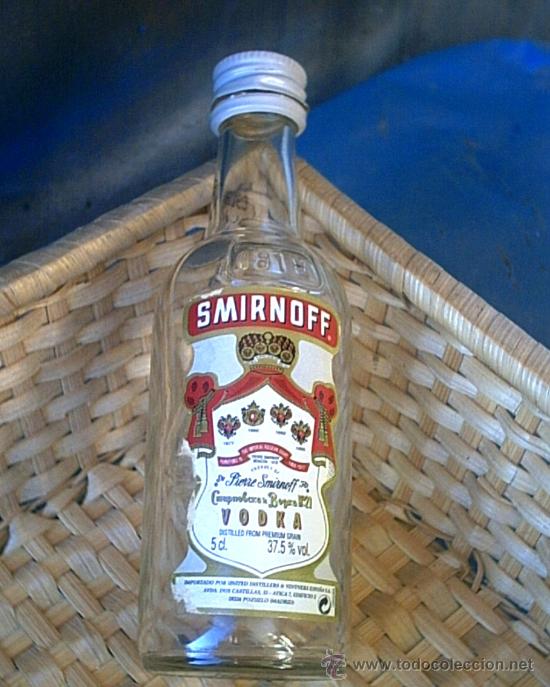 Botellas antiguas: BOTELLIN VACIO - SMIRNOFF - Foto 1