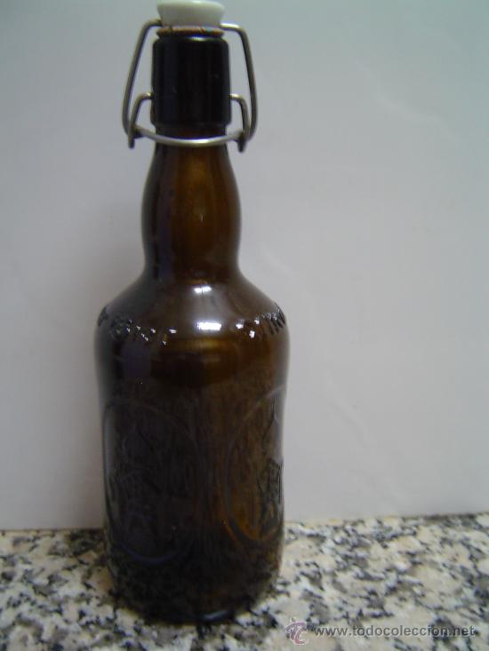 Botellas antiguas: BOTELLA CERVEZA BRAUER BIER - Foto 1