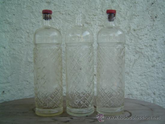 Botellas antiguas: 3 BOTELLAS DE ANIS VICENTE BOSCH - Foto 1