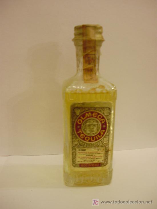 Botellas antiguas: BOTELLIN TEQUILA OLMECA.HECHO EN MEXICO - Foto 1