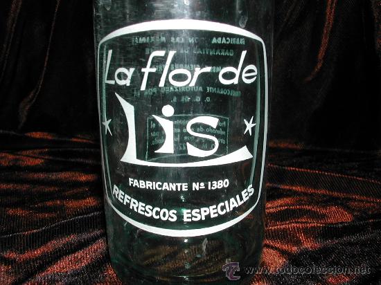 Botellas antiguas: Botella de gaseosa La Flor de Lis - Foto 1