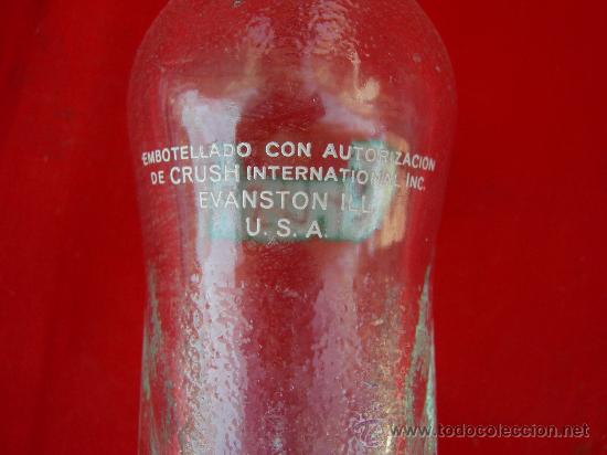Botellas antiguas: BOTELLA REFRESCO CRUSH - Foto 2
