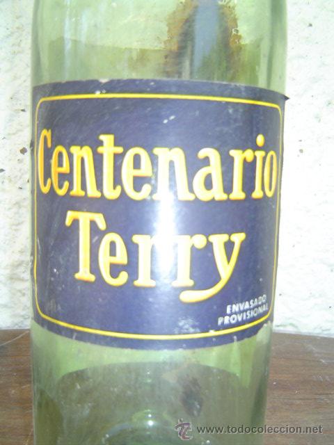 Botellas antiguas: BOTELLA CENTENARIO TERRY  ETIQUETAS DE PAPEL - Foto 4