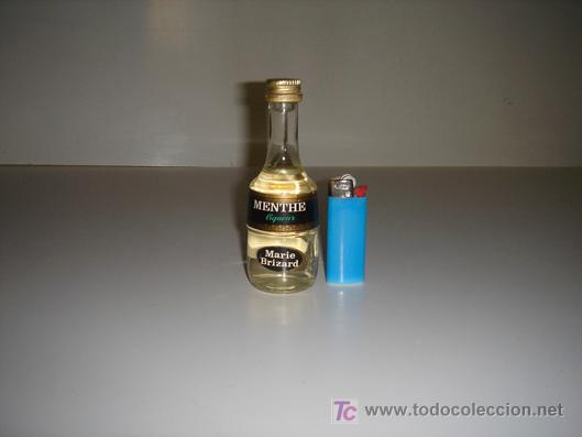 Botellas antiguas: Botella de licor menthe - Foto 1