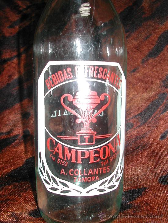 Botellas antiguas: Botella de Gaseosa La Campeona - Foto 1