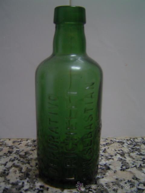 Alte Flaschen: BOTELLA DEPURATIVO L. RICHELET SAN SEBASTIAN LETRAS EN RELIEVE