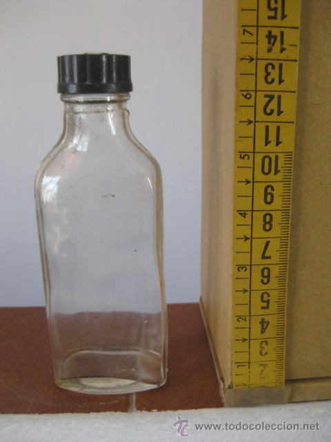 Botellas antiguas: BOTE IBUS DE CRISTAL CON MARCA EN EL TAPON - Foto 1