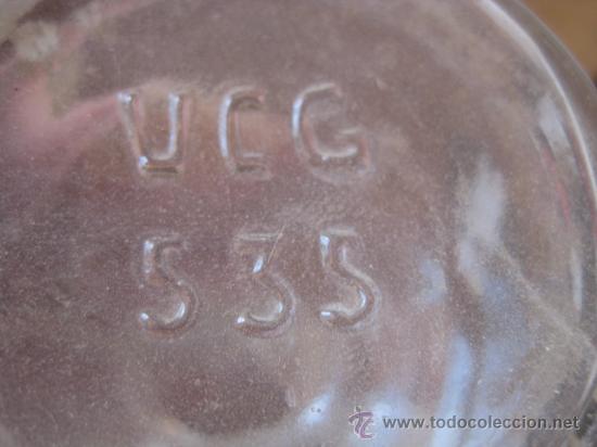 Botellas antiguas: TINTERO CRISTAL CON LETRAS EN RELIEVE EN LA BASE - Foto 2