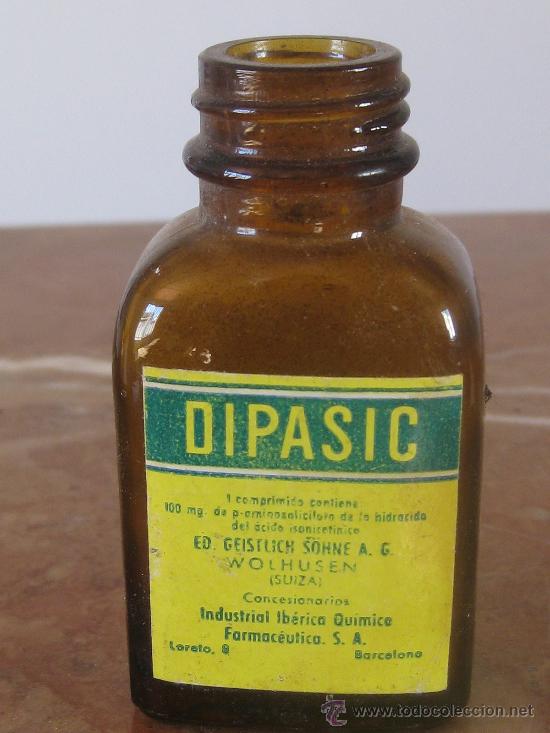 Botellas antiguas: BOTE DIPASIC COMPRIMIDOS - Foto 1