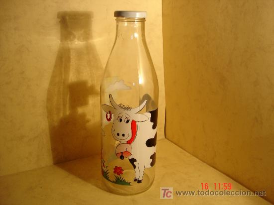 Botellas antiguas: BOTELLA LECHERA - 27 CTMS. DE ALTURA - - Foto 1