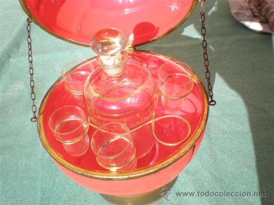 Botellas antiguas: licorera cristal forma de pelota - Foto 2