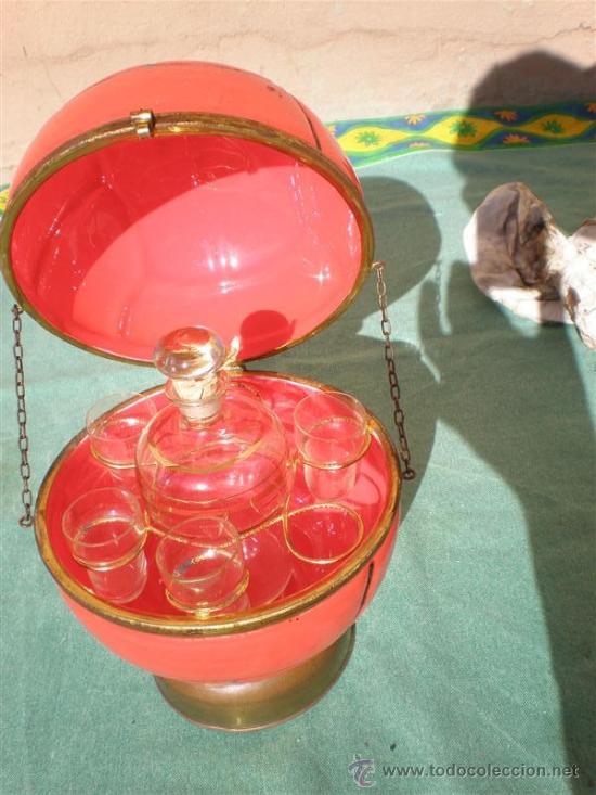 Botellas antiguas: licorera cristal forma de pelota - Foto 3