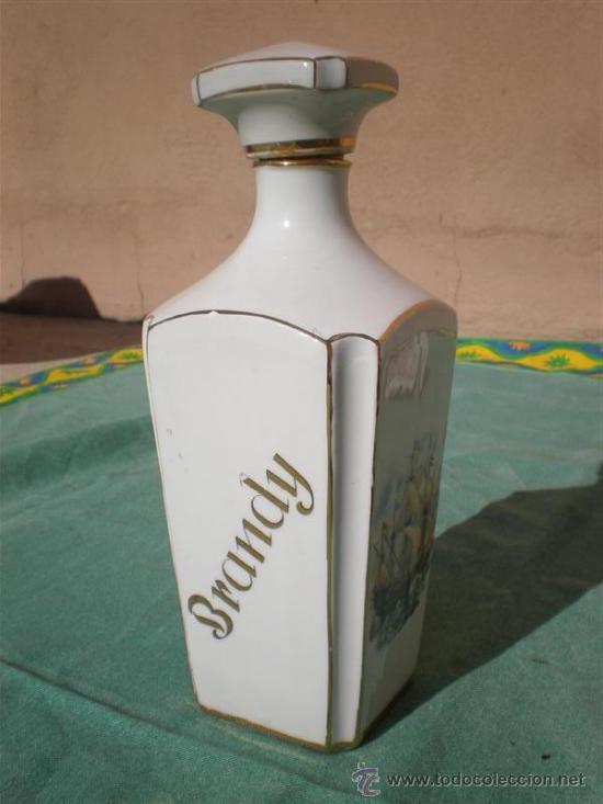 Botellas antiguas: botella de porcelana brandy - Foto 2