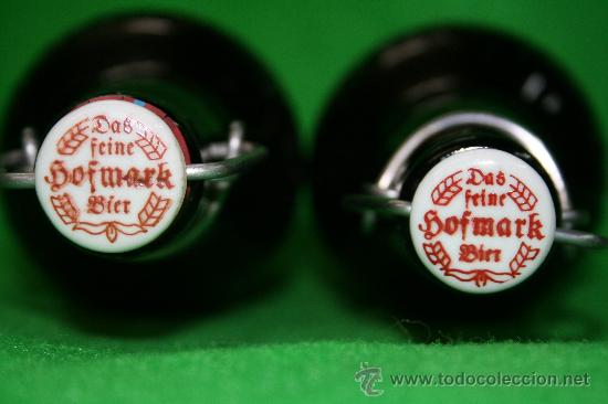 Botellas antiguas: DOS BOTELLAS DE CERVEZA HOFMARK - Foto 2
