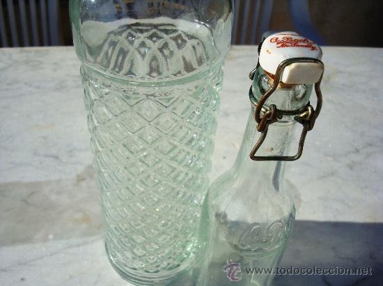 Botellas antiguas: ANTIGUAS BOTELLAS DE CRISTAL - Foto 3