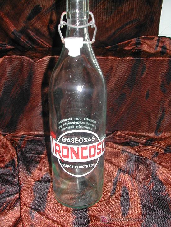 Botellas antiguas: Botella de Gaseosa Troncoso - Foto 1