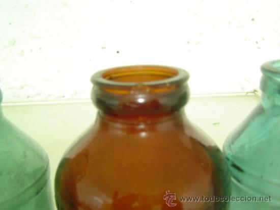 Botellas antiguas: 3 BOTES 2 VERDES 1 MARRON - Foto 2