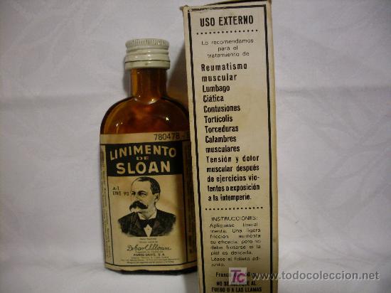 Botellas antiguas: botella de linimento de sloan - Foto 2