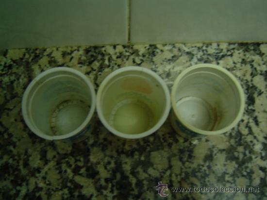 Botellas antiguas: 3 BOTES DANONE 2 NATURALES 1 NARANJA. - Foto 3