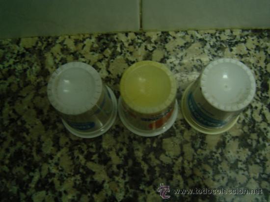 Botellas antiguas: 3 BOTES DANONE 2 NATURALES 1 NARANJA. - Foto 4