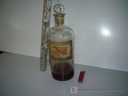 Botellas antiguas: botella de farmacia - Foto 1
