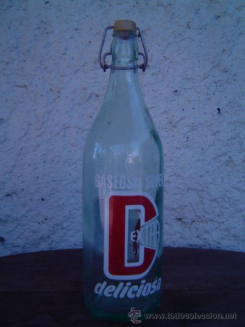 Botellas antiguas: BOTELLA GASEOSA SUPER D - Foto 1