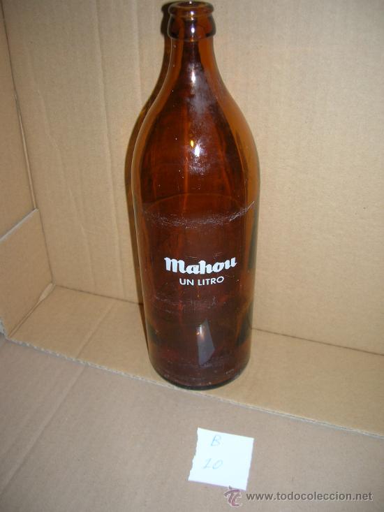Botellas antiguas: BOTELLA DE CERVEZA MAHOU DE 1 LITRO. - Foto 2