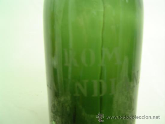 Botellas antiguas: BOTELLA ROM LA INDIANA GRAVADA AL ACIDO - Foto 2