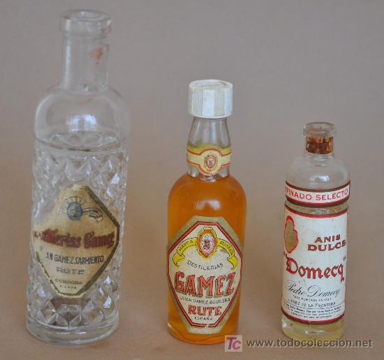Botellas antiguas: 3 botellitas de Anises de Andaluc&iacute;a. - Foto 1