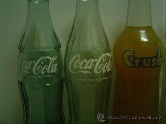 Botellas antiguas: COLECCION DE 10 BOTELLINES REFRESCO DEFERENTES - Foto 2