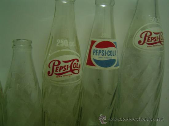 Botellas antiguas: COLECCION DE 10 BOTELLINES REFRESCO DEFERENTES - Foto 4