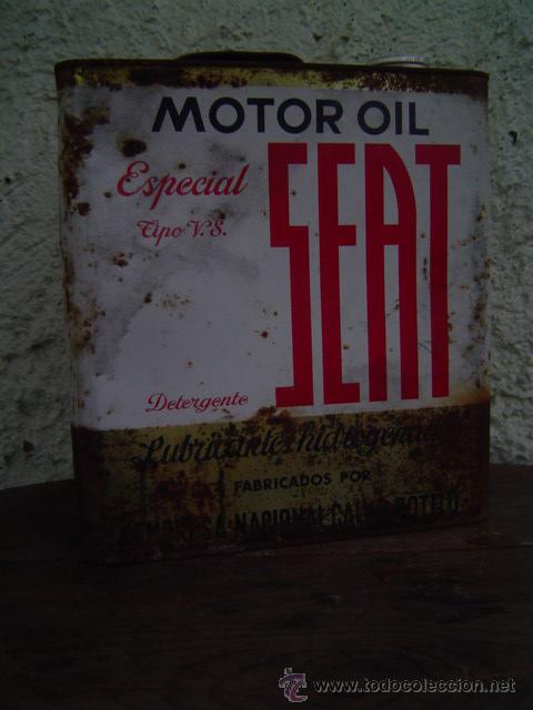 Botellas antiguas: LATA  ACEITE SEAT - Foto 1
