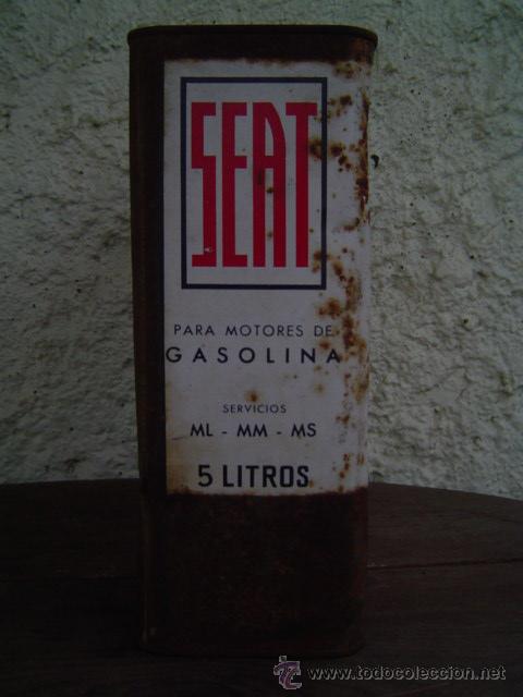 Botellas antiguas: LATA  ACEITE SEAT - Foto 2