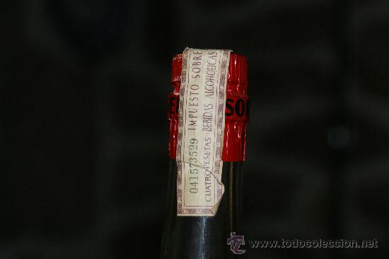Botellas antiguas: ANTIGUA BOTELLA DE CO&Ntilde;AC ESCARCHADO - Foto 4