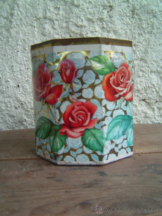 Botellas antiguas: BOTE CON BONITAS ROSAS - Foto 1