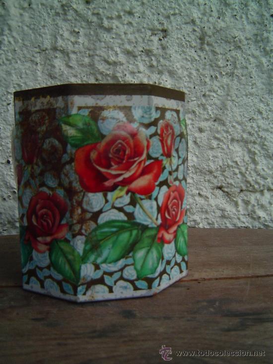 Botellas antiguas: BOTE CON BONITAS ROSAS - Foto 2